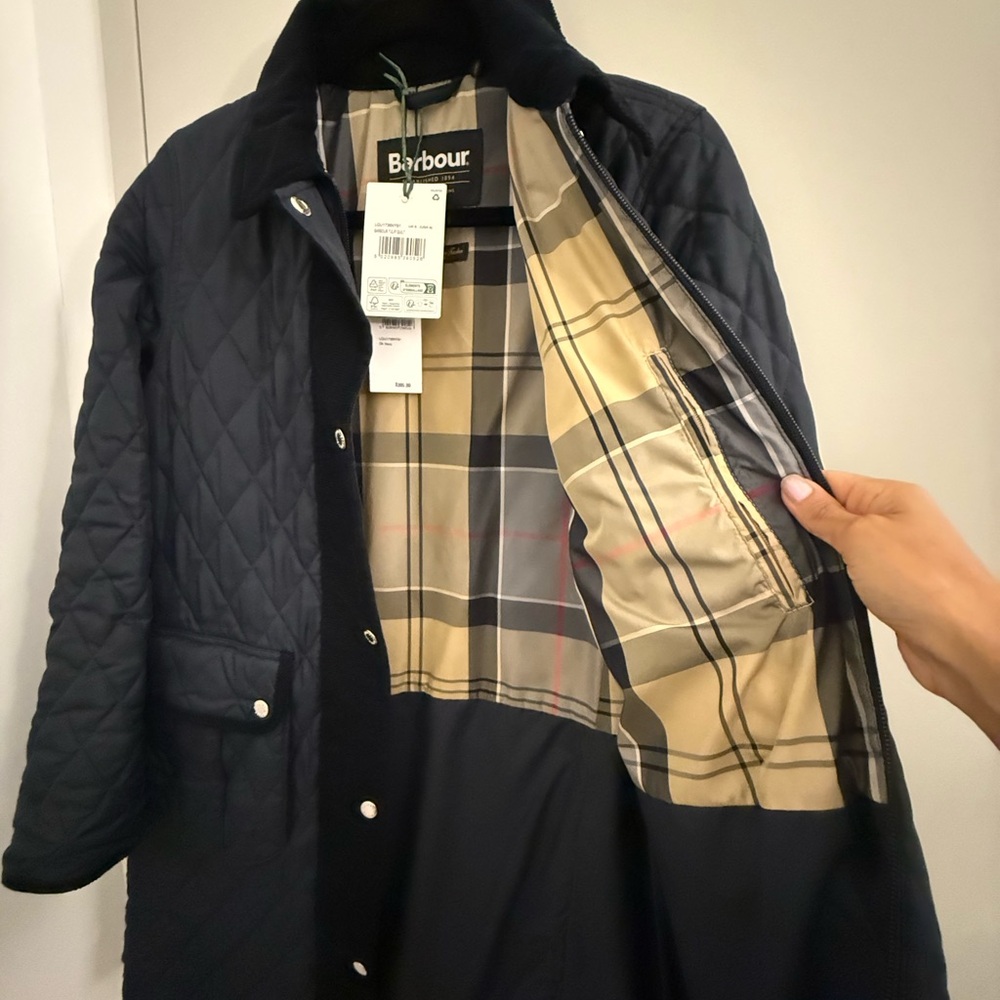 Barbour Tulip Corduroy Trim Quilted Jacket - Picture 3 of 8